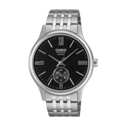 Casio BMS-100D-1AV Sapphire Crystal Solid Stainless Steel Men Watch